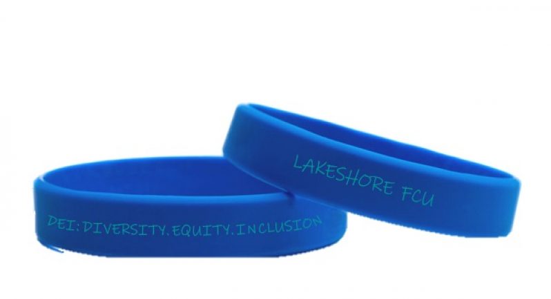 Blue DEI: Diversity. Equity. Inclusion’ bracelets